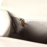 Pre-owned Chanel New Medium Boy Bag Grey Caviar Antique Gold Hardware