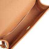 Pre-owned Chanel Medium Boy Bag Caramel Shiny Caviar Light Gold Hardware