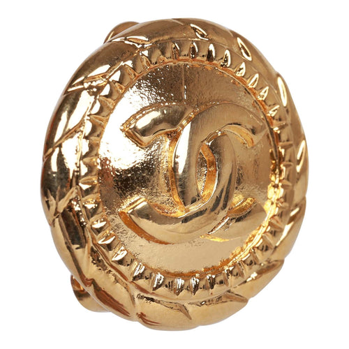 Vintage Chanel Gold Tone CC Stud Earrings