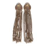 Chanel "CC" Light Gold Dusters Earrings