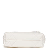 Chanel Mini 22 Bag White Calfskin Antique Gold Hardware