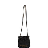 Chanel Mini 22 Bag Black Calfskin Gold Hardware