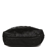 Chanel Mini 22 Bag Black Grained Calfskin Gold Hardware