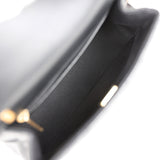 Chanel Mini Charms Flap Bag Black Lambskin Brushed Gold Hardware