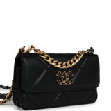 Chanel 19 Chain Clutch Bag Black Lambskin Mixed Hardware