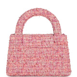 Chanel Small Kelly Shopper Pink Tweed Brushed Gold Hardware