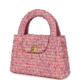 Chanel Small Kelly Shopper Pink Tweed Brushed Gold Hardware