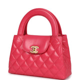 Chanel Small Kelly Shopper Dark Pink Shiny Aged Calfskin Brushed Gold Hardware