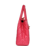Chanel Small Kelly Shopper Dark Pink Shiny Aged Calfskin Brushed Gold Hardware