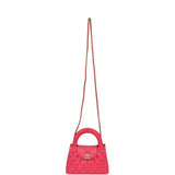 Chanel Small Kelly Shopper Dark Pink Shiny Aged Calfskin Brushed Gold Hardware