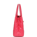 Chanel Small Kelly Shopper Dark Pink Shiny Aged Calfskin Brushed Gold Hardware