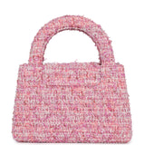 Chanel Small Kelly Shopper Pink Tweed Brushed Gold Hardware