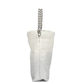 Chanel Mini 22 Bag White and Silver Ombre Metallic Calfskin Silver Hardware