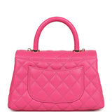 Chanel Small Coco Handle Dark Pink Caviar Light Gold Hardware