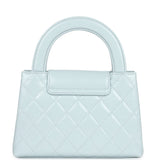 Chanel Small Kelly Shopper Light Blue Shiny Aged Calfskin Brushed Gold Hardware