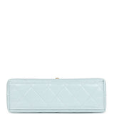 Chanel Small Kelly Shopper Light Blue Shiny Aged Calfskin Brushed Gold Hardware
