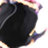 Chanel Medium CC Drawstring Backpack Multicolored Printed Fabric Light Gold Hardware