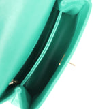 Chanel Mini Coco Top Handle Flap Bag Dark Green Caviar Light Gold Hardware