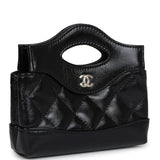 Chanel Micro 31 Shopper Black Shiny Lambskin Light Gold Hardware