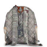 Chanel Graffiti Backpack Grey Multicolored Canvas Silver Hardware