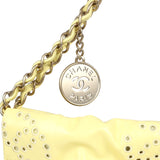 Chanel Small 22 Bag Yellow Shiny Calfskin Brushed Gold Hardware