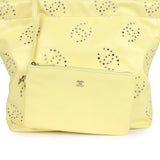 Chanel Small 22 Bag Yellow Shiny Calfskin Brushed Gold Hardware