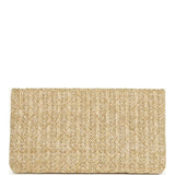 Chanel CC Woven Clutch Gold Natural Raffia Antique Gold Hardware