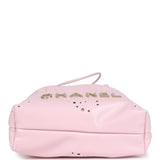 Chanel Mini 22 Bag Pink Shiny Calfskin Brushed Gold Hardware