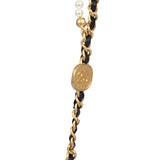 Chanel Mini Pearly Chain Flap Bag Black Lambskin Brushed Gold Hardware