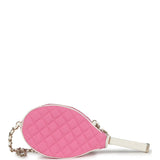 Chanel "Monte-Carlo" Mini Crossbody Tennis Bag Light Pink and White Canvas Light Gold Hardware