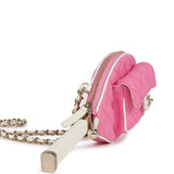 Chanel "Monte-Carlo" Mini Crossbody Tennis Bag Light Pink and White Canvas Light Gold Hardware