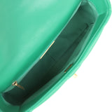 Chanel Medium 19 Flap Green Shiny Lambskin Mixed Metal Hardware