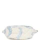 Chanel Large Coco Beach Hobo Bag in White and Blue Denim Light Gold Hardware