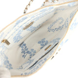 Chanel Large Coco Beach Hobo Bag in White and Blue Denim Light Gold Hardware