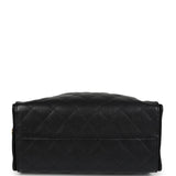 Chanel Small 25 Hobo Bag Black Caviar Antique Gold Hardware