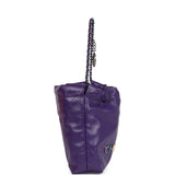 Chanel Mini 22 Bag Dark Purple Lambskin Rainbow Hardware