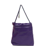 Chanel Mini 22 Bag Dark Purple Lambskin Rainbow Hardware