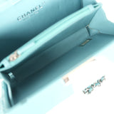 Pre-owned Chanel Supermarket Boy Brick Lego Minaudiere Clutch Light Blue Plexiglass Silver Hardware