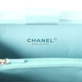 Pre-owned Chanel Supermarket Boy Brick Lego Minaudiere Clutch Light Blue Plexiglass Silver Hardware