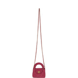 Chanel Nano Kelly Shopper Fuchsia Washed Denim Brushed Gold Hardware