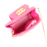 Chanel Nano Kelly Shopper Fuchsia Washed Denim Brushed Gold Hardware