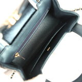 Chanel Small Kelly Shopper Metallic Blue Calfskin Brushed Gold Hardware