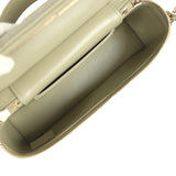 Chanel Trendy Top Handle Long Vanity Case with Chain Khaki Caviar Light Gold Hardware