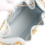 Chanel Small 25 Hobo Bag Light Blue Caviar Antique Gold Hardware