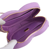 Chanel CC In Love Large Heart Bag with Chain Purple Lambskin Light Gold Hardware