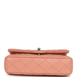 Chanel Nano Classic Double Flap Bag Charm Pink Lambskin Light Gold Hardware