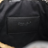 Chanel Small 25 Hobo Bag Black Shiny Crumpled Calfskin Mixed Metal Hardware