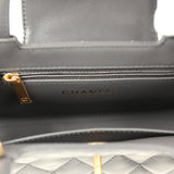Pre-owned Chanel Small Kelly Shopper Grey Shiny Aged Calfskin Brushed Gold Hardware