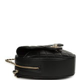 Chanel CC In Love Large Heart Bag with Chain Black Lambskin Light Gold Hardware