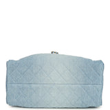 Chanel Medium 25 Hobo Bag Light Blue Washed Denim Antique Gold Hardware